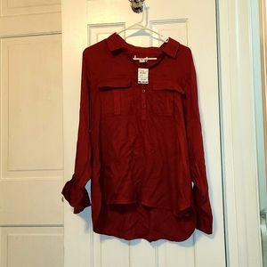 Nwt burgundy long sleeve